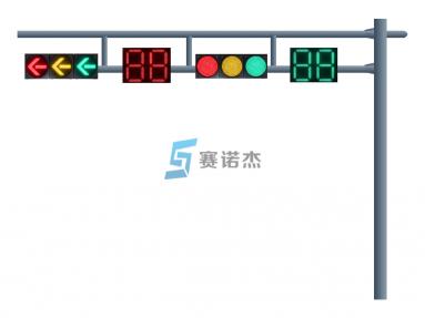 8m双悬臂无缝钢管交通信号灯杆